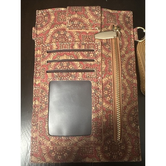 Corkcho Printed Pattern Small Cork Wallet Made In Portugal *New - Picture 3 of 4
